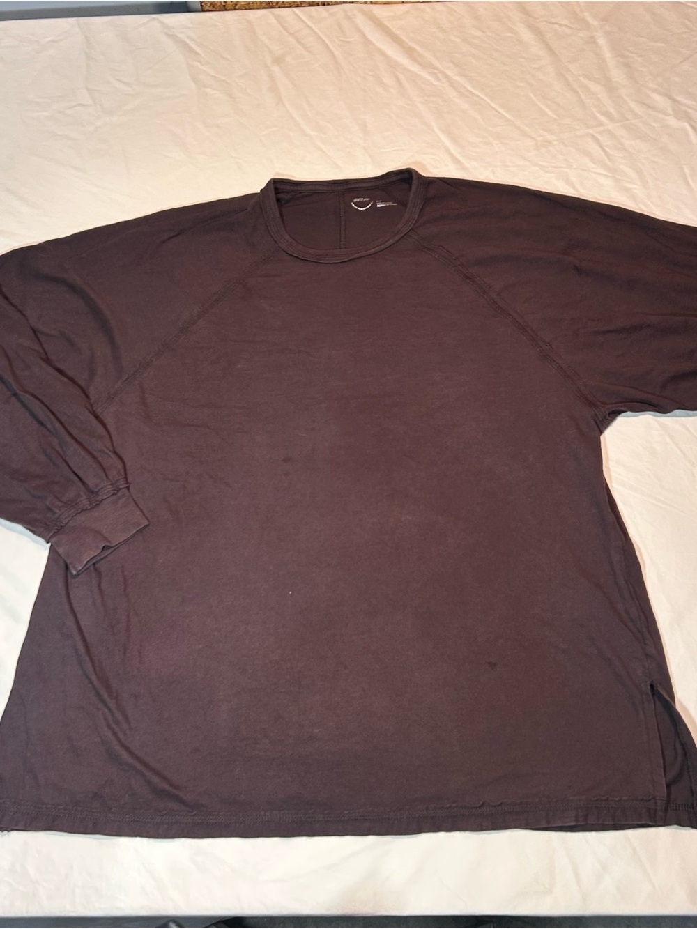 Aerie Slouchy Balloon Sleeve Long Sleeve Tee Brown S